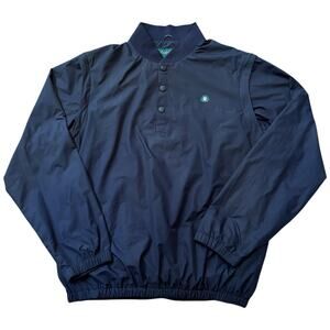 Golf Jacket Brooks Brothers St. Andrews Links Pullover Navy Blue Logo XXL